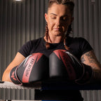 HERfight women's boxing gloves — female-specific fit in Midnight Rose